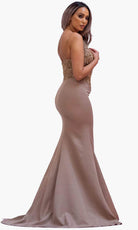 Chic and Holland BM1854 - Beaded Sleeveless Evening Dress - back view