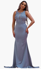 Chic and Holland BM1862 - Scoop Cutout Formal Dress - Silhouette Dresses