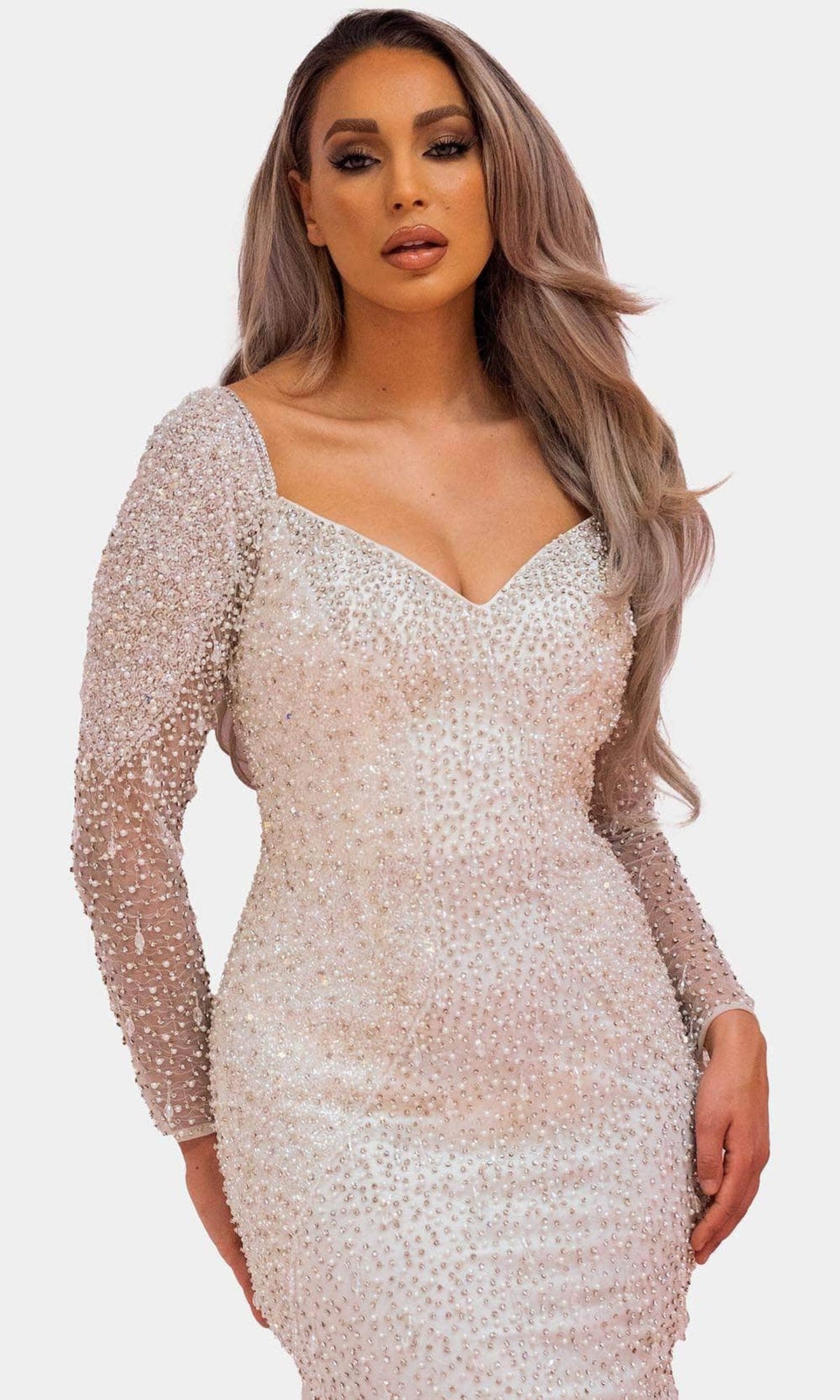 Chic and Holland BR1980 - Crystal Beaded Bridal Gown