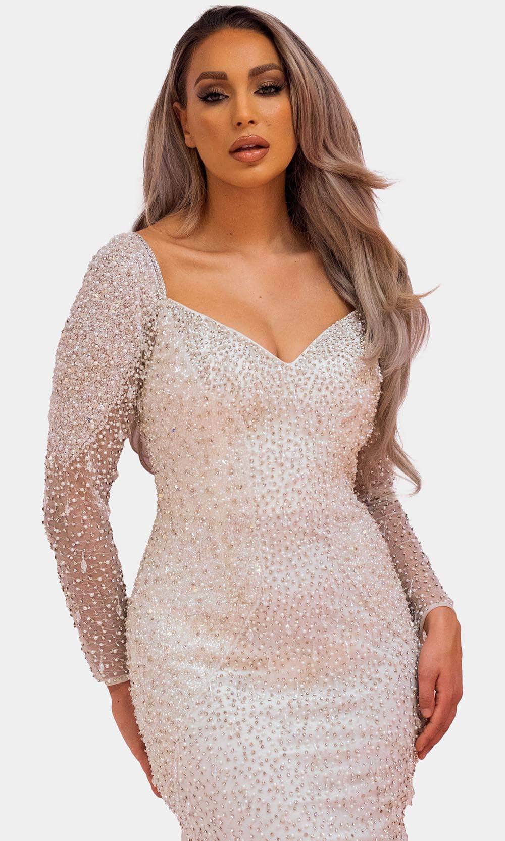 Chic and Holland BR1980 - Crystal Beaded Bridal Gown - detail view