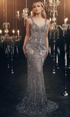 Chic and Holland HF110078 - Crystal Detail Evening Gown - Silhouette Dresses