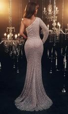 Chic and Holland HF110089 - Crystal Beaded Evening Gown - back view