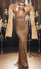 Chic and Holland HF110138 - Beaded Mermaid Evening Gown - Silhouette Dresses