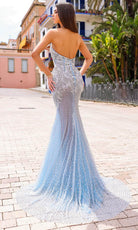 Chic and Holland HF110273 - High Halter See-Through Evening Dress - back view