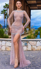 Chic and Holland HF110275 - Bateau Sheer Bodice Evening Dress - Silhouette Dresses
