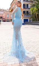 Chic and Holland HF110289 - Illusion Skirt One Shoulder Evening Dress