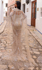 Chic and Holland HF110307 - Sweetheart Evening Dress with Cape