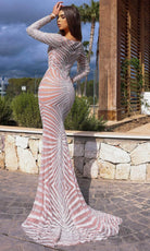 Chic and Holland HF110316 - Long Sleeve Sweetheart Evening Dress