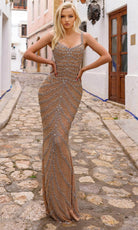 Chic and Holland HF110351 - Rhinestone Ornate Sweetheart Evening Dress - Silhouette Dresses
