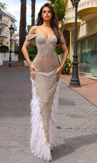 Chic and Holland HF110365 - Sweetheart Beaded Appliqued Evening Dress - Silhouette Dresses