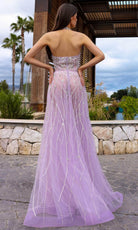 Chic and Holland HF110413 - See-Through Skirt Halter Evening Dress - back view
