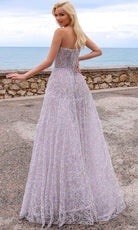 Chic and Holland HF110423 - Strapless Straight-Across Neck Prom Gown - back view