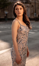 Chic and Holland - HF1514 Beaded Sleeveless Modest Prom Gown - view 4