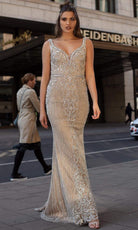 Chic and Holland - HF1589 Sequined Sweetheart Junior Prom Sheath Dress - Silhouette Dresses