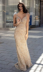 Chic and Holland - HF1592 Glitter Plunging Sweetheart Junior Prom Gown - Silhouette Dresses