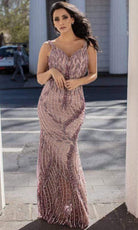 Chic and Holland - HF1609 Lavender Designed Evening Dress - Silhouette Dresses