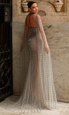 Chic and Holland PH120104 - Plunging Sweetheart Gown with Cape Sleeves