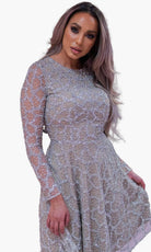 Chic and Holland SD1832 - Jewel Beaded Cocktail Dress
