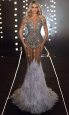 Chic and Holland ZRH440006 - Crystal Ornate Mermaid Gown - Silhouette Dresses