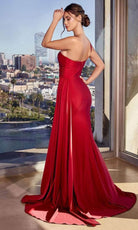 Cinderella Divine PT004 - Asymmetric Prom Dress with Ruched Bodice