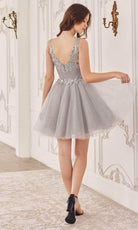 Cinderella Divine CY019 - Applique Corset Style Cocktail Dress