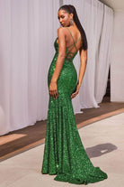 Cinderella Divine CH066 - Sleeveless Sequin Embellished Prom Gown