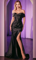 Cinderella Divine KV1115 - Foldover Mermaid Long Gown