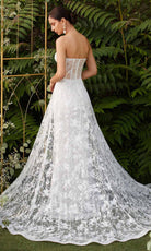 Cinderella Divine - CB046W Applique Sweetheart Gown With Overskirt