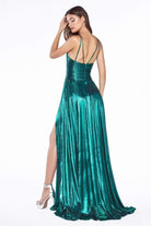 Cinderella Divine - CD0151 A-Line Metallic Dress with Mini Skirt