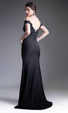 Cinderella Divine - CF158 Off Shoulder Stretch Crepe Satin Gown