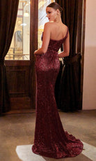 Cinderella Divine - CH182 Sequined Asymmetric Sheath Dress