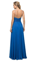 Cinderella Divine - UF295 Sleeveless Ruched Chiffon A-Line Dress