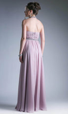 Cinderella Divine 1004 - Ruched A-Line Evening Dress - detail view