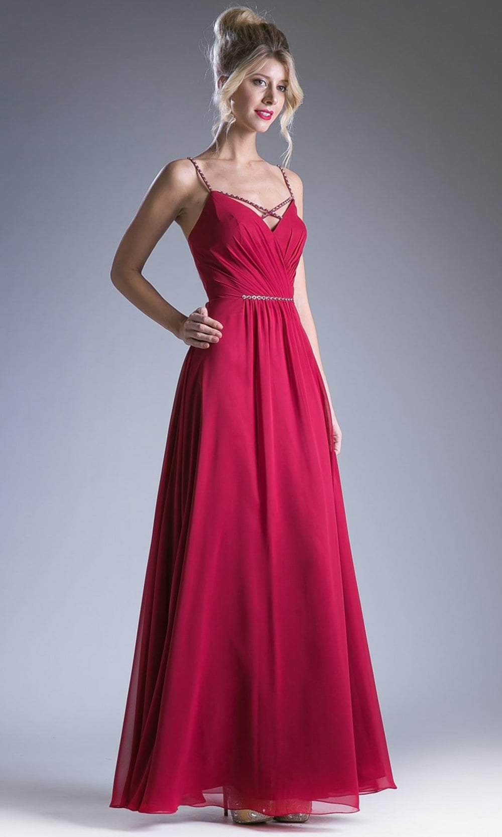 Cinderella Divine 1010 - Crisscross Neck Ruch Bod Chiffon Gown - designer prom dress at Silhouette Dresses
