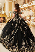 Cinderella Divine 15701 - Off Shoulder Ballgown with Ruffles - detail view