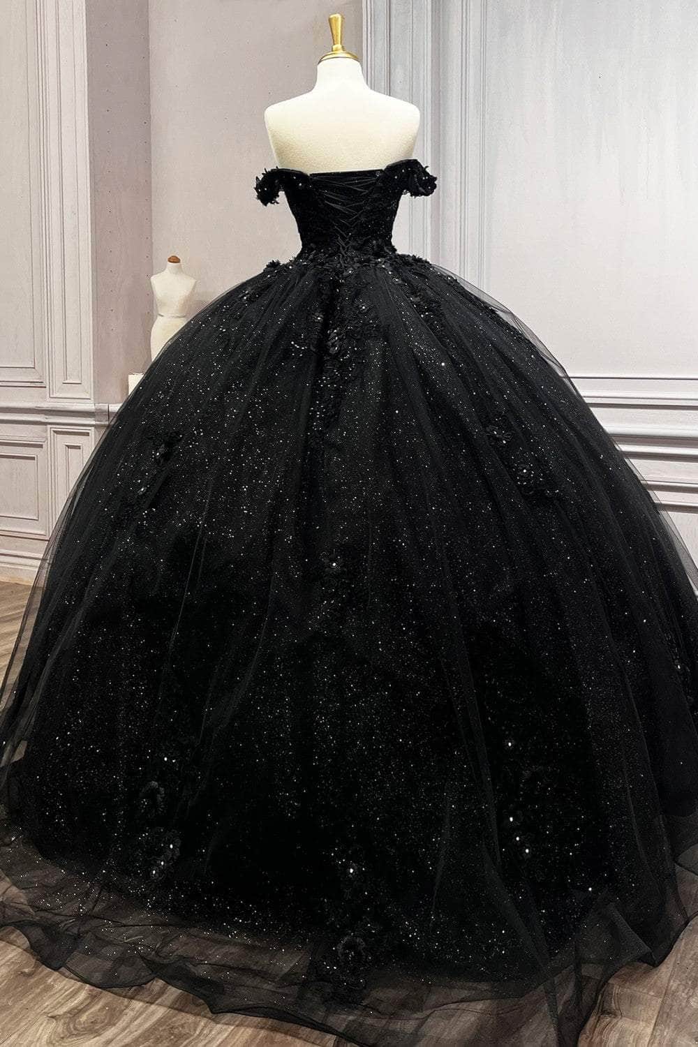 Cinderella Divine 15702 - Ballgown with Delicate Floral Appliques - view 9