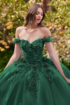 Cinderella Divine 15702 - Ballgown with Delicate Floral Appliques - view 14