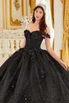 Cinderella Divine 15702 - Ballgown with Delicate Floral Appliques - Silhouette Dresses