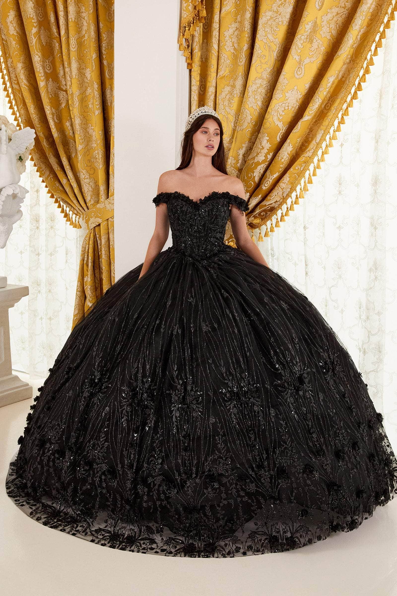 Cinderella Divine 15704 - Floral Appliqué Sweetheart Ballgown - view 9