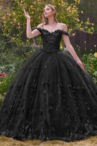 Cinderella Divine 15704 - Floral Appliqué Sweetheart Ballgown - Silhouette Dresses