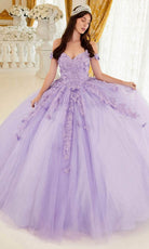 Cinderella Divine 15709 - Off-Shoulder Ballgown with Beaded Detailing - Silhouette Dresses