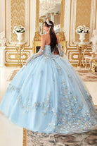 Cinderella Divine 15714 - Floral Applique Strapless Ballgown - view 5