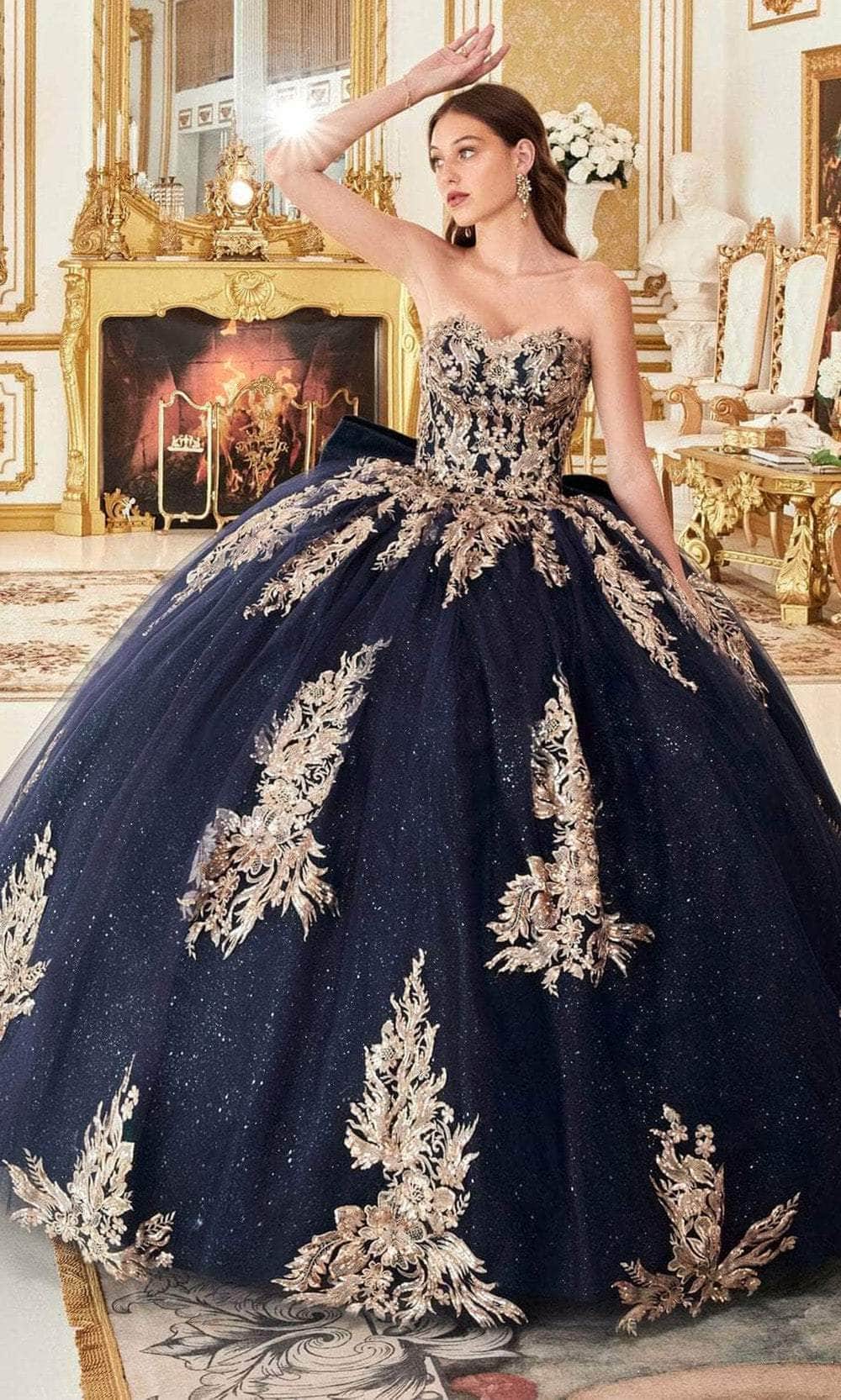 Cinderella Divine 15715 - Sweetheart Bodice Ballgown - back view