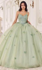 Cinderella Divine 15718 - Floral Applique Ballgown - Silhouette Dresses