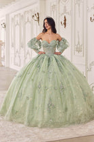 Cinderella Divine 15722 - Ballgown with Statement Puff Sleeves