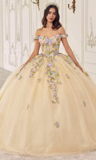 Cinderella Divine 15724 - Floral Multi-Color Ballgown - back view