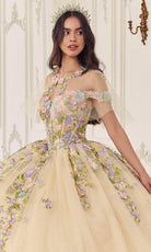 Cinderella Divine 15724 - Floral Multi-Color Ballgown - view 4