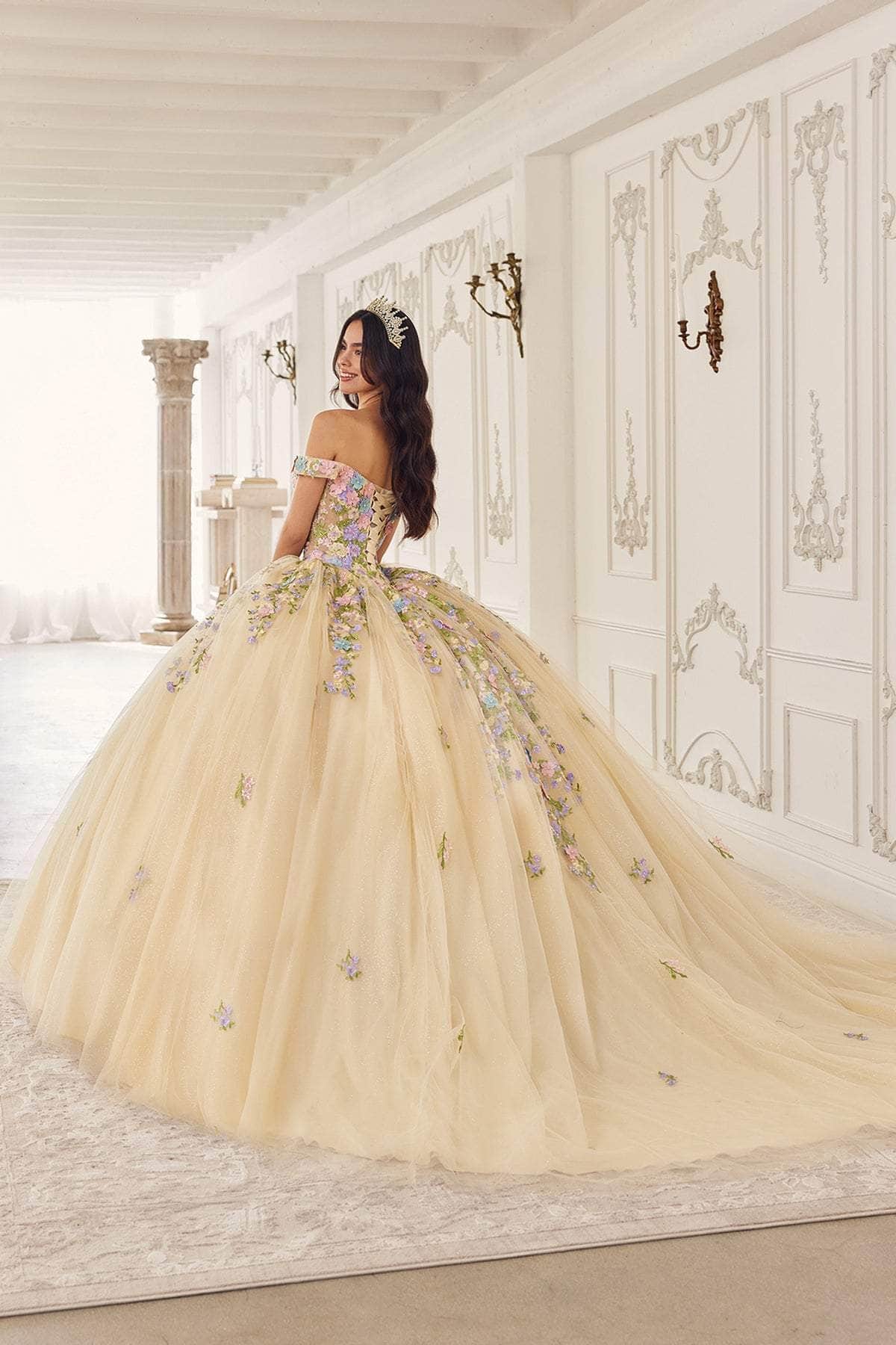 Cinderella Divine 15724 - Floral Multi-Color Ballgown - view 6