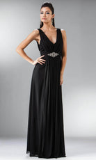 Cinderella Divine 3914 - Formal Ruched Chiffon Long Gown - designer evening gown at Silhouette Dresses