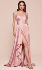 Cinderella Divine 7450 - Asymmetrical Hem Long Gown - view 7